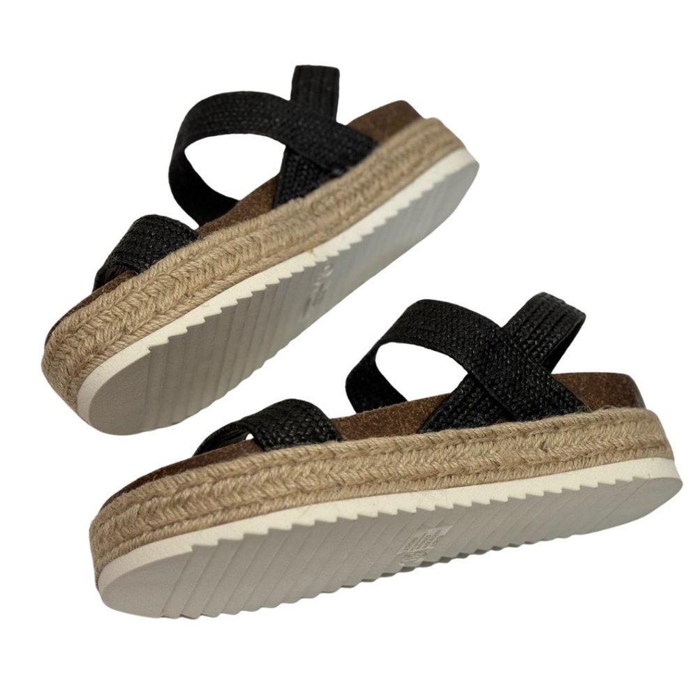 Jellypop Katroina Womens Footbed Wedge Platform Sandal Knitted Straps Sz 8.5